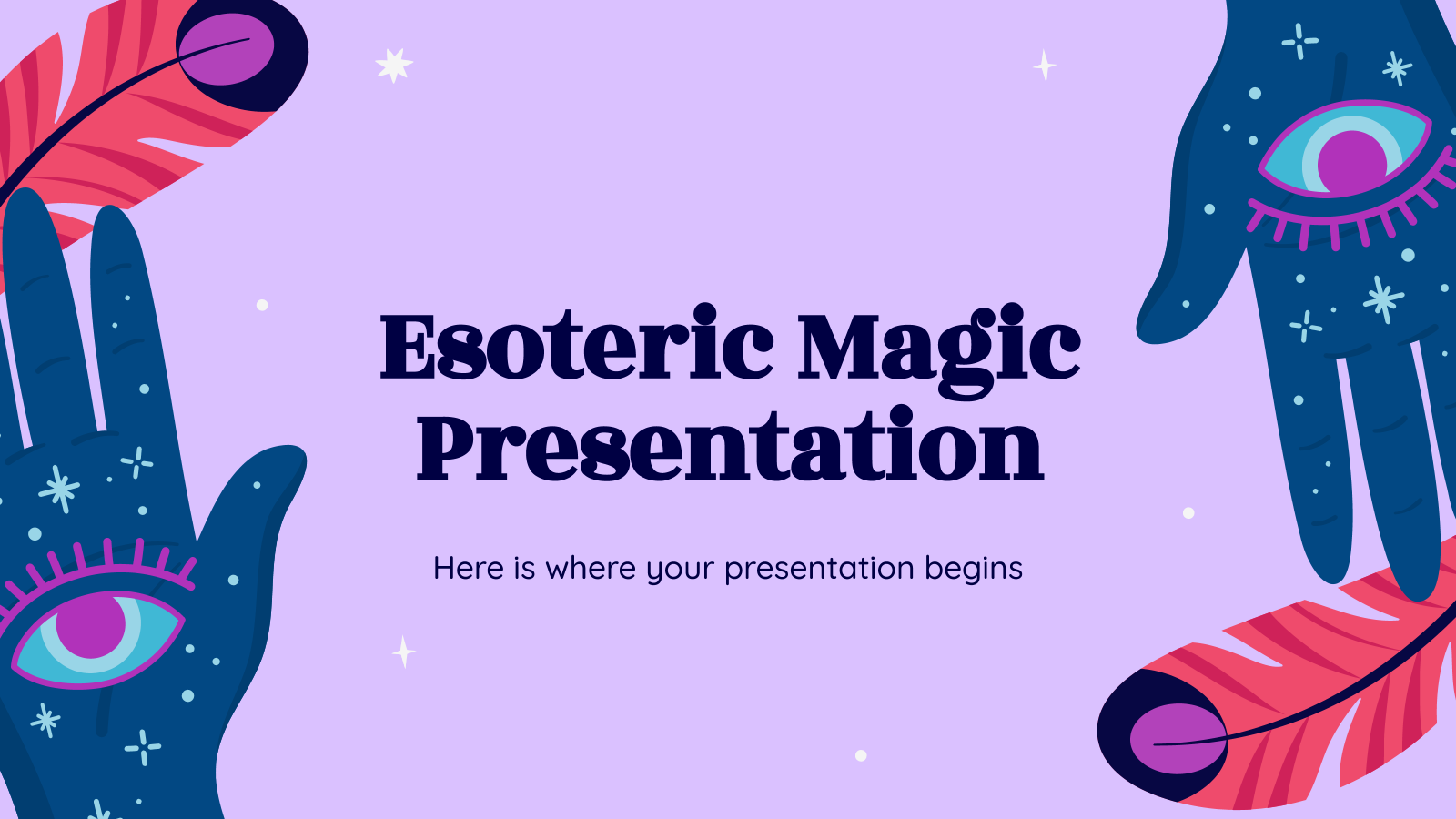 神秘魔法PowerPoint模板